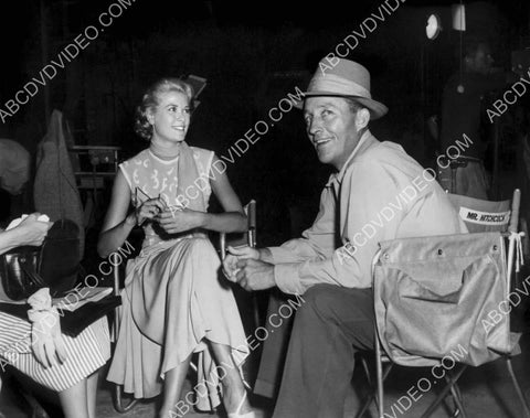 candid Grace Kelly gets visit from Bing Crosby on set film Rear Window 8b20-17587