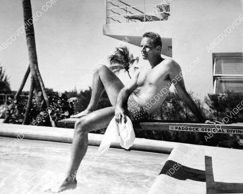 Charlton Heston sitting on the diving board (I think the MGM pool was the Paddock) 8b20-17920