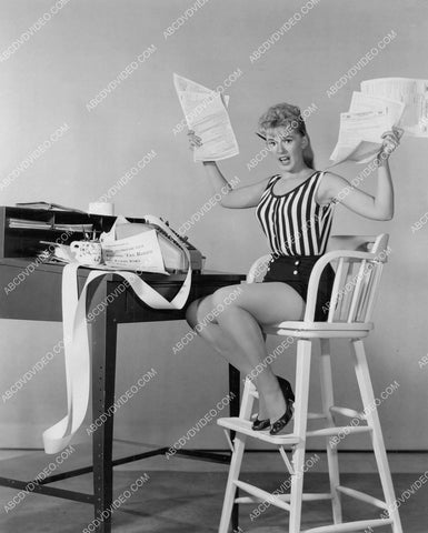 sexy pinup Connie Stevens just can't get through her income taxes 8b20-17947