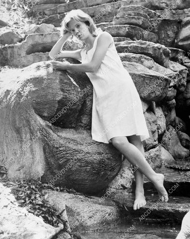 Hayley Mills leaning on the rocks 8b20-18083