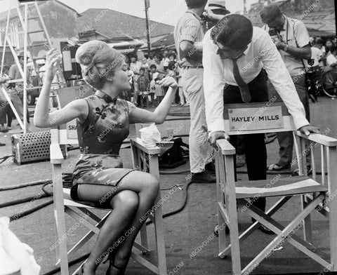 candid Hayley Mills on set unknown film 8b20-18446