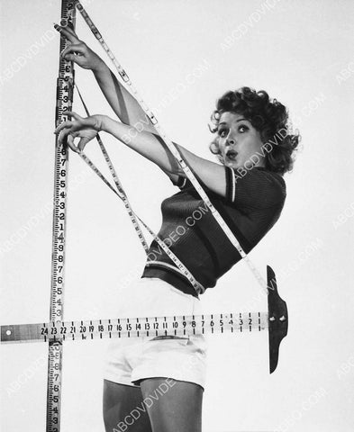 sexy pinup Joan Vohs has t-square and measuring stick for precise measurements 8b20-20372