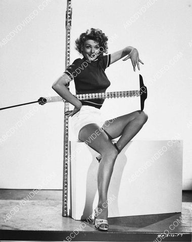 sexy pinup Joan Vohs has t-square and measuring stick for precise measurements 8b20-20375