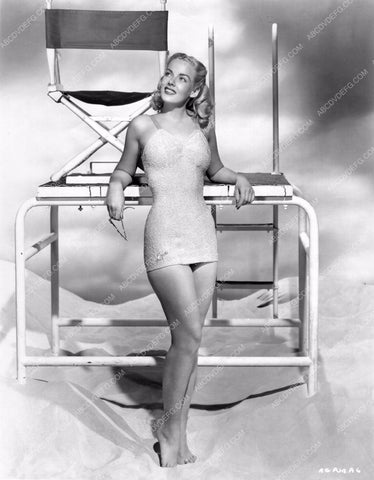 Angela Greene new lifeguard on duty in swimsuit w toes in the sand 8b20-2099