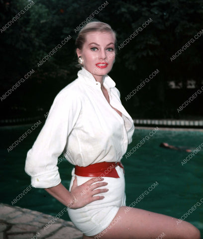 Anita Ekberg in outdoor summer wear by the swimming pool 8b20-2239