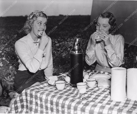 Anita Louise Olivia de Havilland maybe enjoy picnic outside trailer 8b20-2263