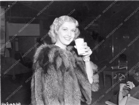 Anita Louise enjoys a glass of milk behind the scenes 8b20-2285