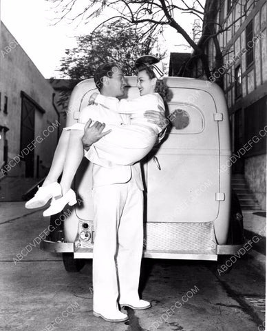 Anne Shirley cute in nurses outfit on studio backlot 8b20-2866