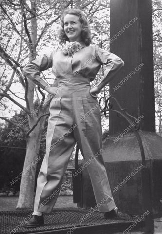 Barbara Britton in the back yard by outdoor incinerator 8b20-3239