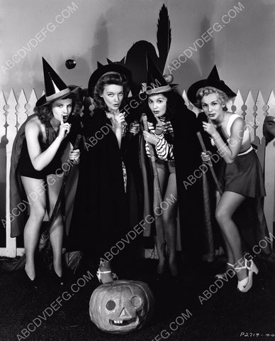 sexy Halloween pinups Barbara Britton Eva Gabor Ella Neal Katherine Booth 8b20-3246