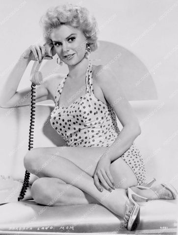 gorgeous Barbara Lang in swimsuit takes a telephone call 8b20-3309