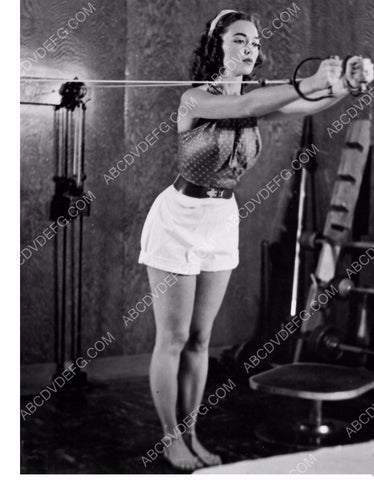 super cute Barbara Rush in the gym doing various exercises 8b20-3415