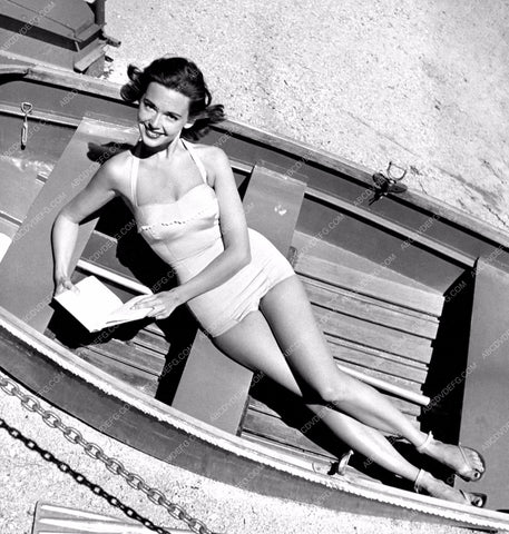 beautiful Barbara Rush in swimwear getting a little sun 8b20-3438