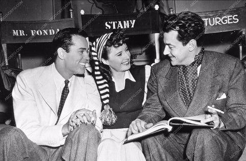 Henry Fonda Barbara Stanwyck Preston Sturges on the set The Lady Eve 8b20-3549