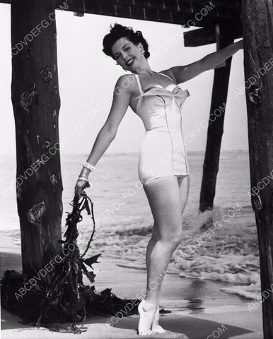 beautiful Ann Miller in swimwear under the pier dp-4099