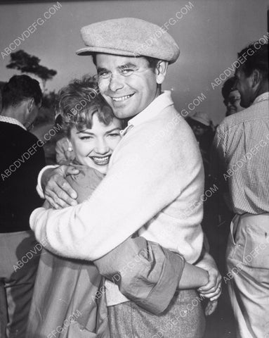 Anne Baxter Glenn Ford candid film Follow the Sun 8b20-4183