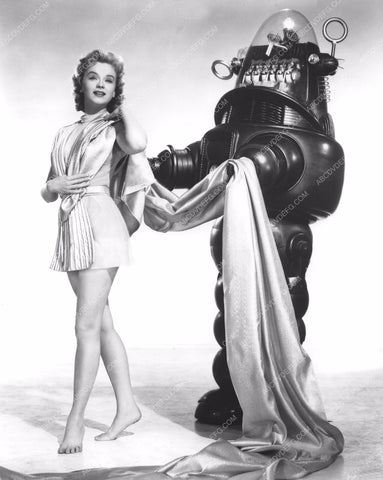 lucky Robby the Robot helps Anne Francis get dressed Forbidden Planet 8b20-4219