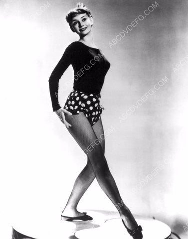 Audrey Hepburn in fishnets practices her dance moves 8b20-4536