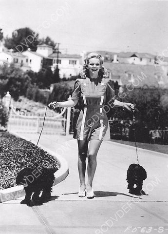 Carole Landis takes her dogs for a walk 8b20-5969