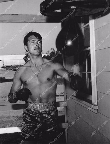 shirtless Chad Everett working the speed bag 8b20-6429