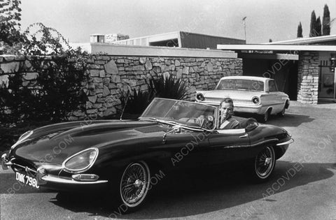 Charlton Heston at home in his new car automobile 8b20-7066