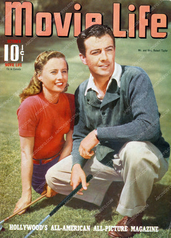 Barbara Stanwyck Robert Taylor magazine cover Movie Life 8b20-7245