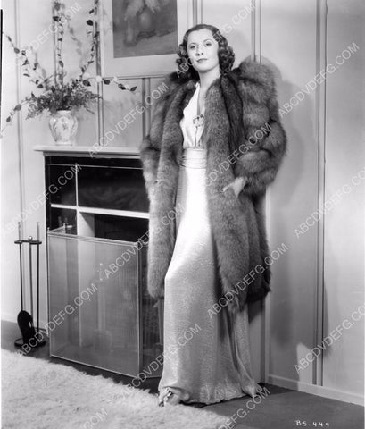 Barbara Stanwyck beautiful in fur portrait 8b20-7260