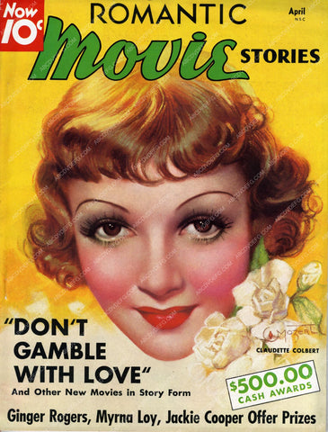 magazine cover Claudette Colbert Movie Stories 8b20-7731