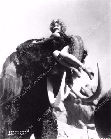 Carole Landis in clutches of wooly mamoth film One Million B.C. 8b20-7872