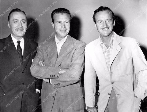 candid Dick Powell David Niven and friend 8b20-8197