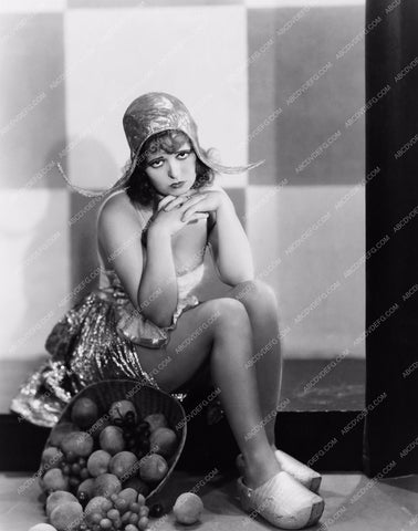 Clara Bow clog shoes and a basket of fruit 8b20-8304