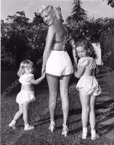 Betty Grable and her kids maybe in the backyard 8b20-8949