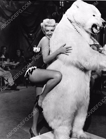 Betty Grable hugging a polar bear 8b20-8963