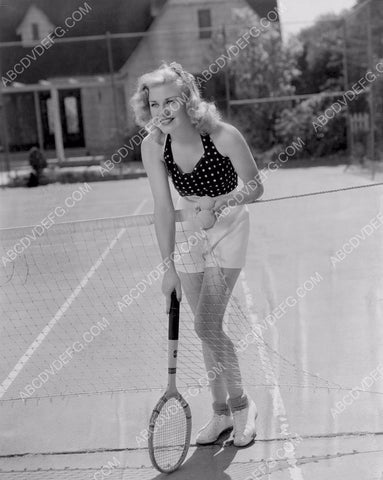 athletic Ginger Rogers on the tennis court 8b20-9992