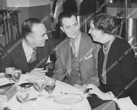 crp-066 1936 news photo Capt Eddie Rickenbacker, Gene Aherne & Prunella Wood fashion editor King Features crp-066