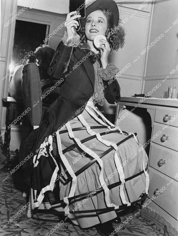 crp-1035 1939 Florence Rice in her makeup dressing room in her hoop skirt film Stand Up and Fight crp-1035