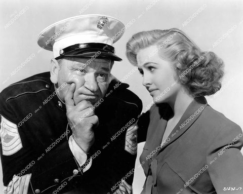 crp-10383 1943 photo Wallace Beery, Marilyn Maxwell film Salute to the Marines crp-10383