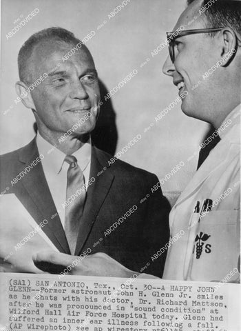 crp-01041 1964 astronaut John Glenn gets clean bill of health from Dr Richard Mattson crp-01041