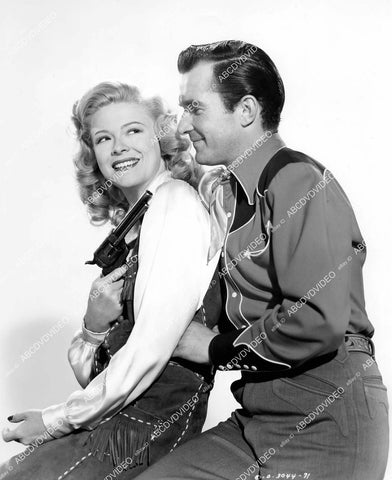 crp-10555 1947 Mary Dugan & Jack Leonard cowboys & cowgirls film Swing the Western Way crp-10555