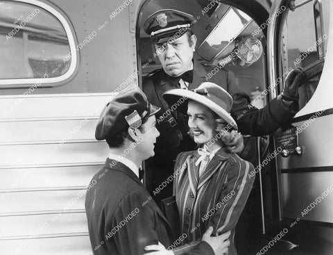 crp-11101 1941 Russell Hayden, Anita Louise at cool old Greyhound bus film Two in a Taxi crp-11101