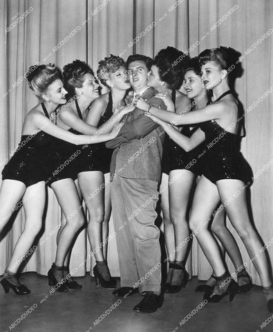 crp-11129 1945 Eddie Bracken w line of sexy chorus girl dancers film Out of This World crp-11129