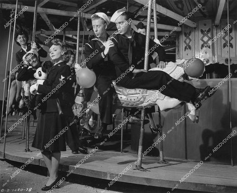crp-11530 1946 Marc Platt, Alfred Drake, Janet Blair ride the carousel film Tars and Spars crp-11530