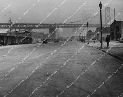 crp-11673 1936 historic San Francisco Embarcadero ghost town threatened by strike crp-11673