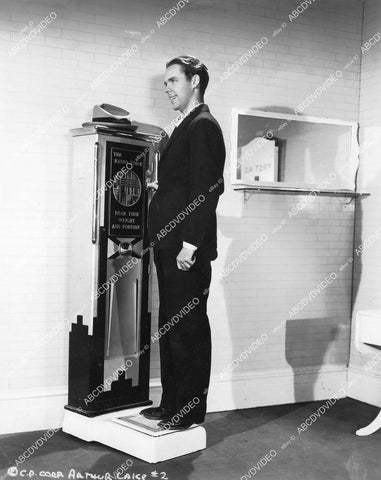 crp-11734 1938 Arthur Lake on vintage art deco scale w speaker that tells you your weight coin-op crp-11734