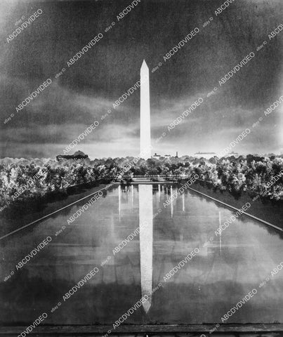 crp-11753 1939 special fx miniature model of Washington Monument & reflecting pond film Mr Smith Goes to Washington crp-11753