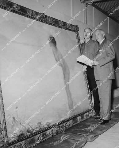 crp-01175 1940's classic painting "September Morn" Municipal Art Gallery Paul Williams, Curt Opliger crp-01175