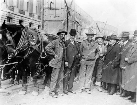 crp-11897 1930's news photo Borax Bill w his 20 Mule Team heading for Death Valley Calif crp-11897