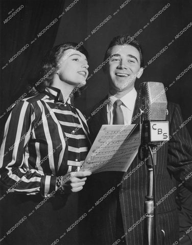 crp-11921 1949 Eugenie Baird, Alan Dale CBS Radio show Sing It Again crp-11921