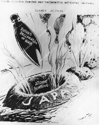 crp-11963 1945 WWII cartoon news editorial propaganda Russia vs Japan crp-11963