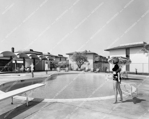 crp-11980 1960's architectural photo w bikini babes for Palm Springs Midwood Manor Town Houses & swimming pool crp-11980